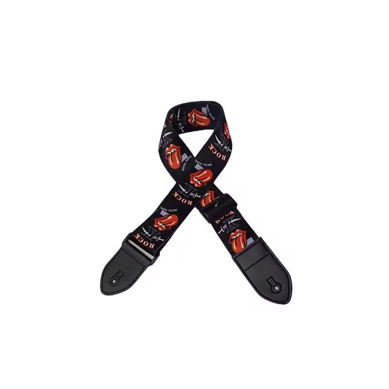 1PC 36 Inch Embroidered Electric Guitar Shoulder Strap Heat Transfer Printed Folk Guitar Bag Strap Piano Strap