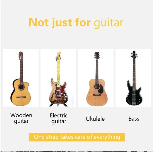 1PC 36 Inch Embroidered Electric Guitar Shoulder Strap Heat Transfer Printed Folk Guitar Bag Strap Piano Strap