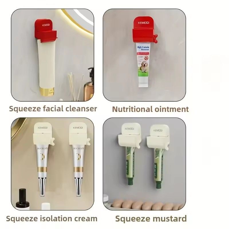 1PC Toothpaste Squeezer Manual Toothpaste Dispenser Cleanser Squeezer Toothpaste Holder Storage Rack Clip for Household Bathroom