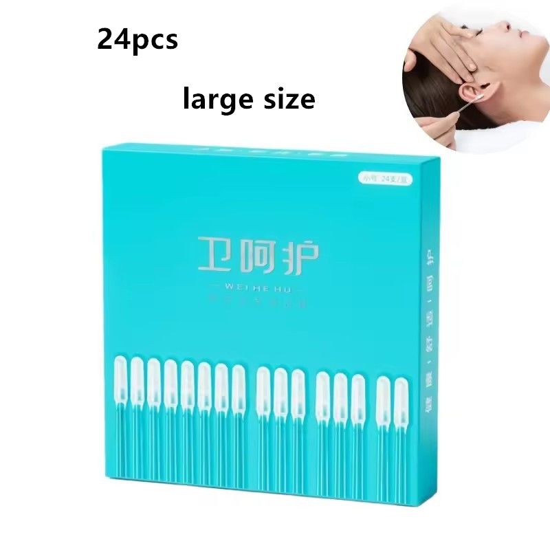 24Pcs Disposable Silicone EarWax Remover sticky ear pick For Kids Olders Adult Ear Cleaner Reusable Adhesive Earpick