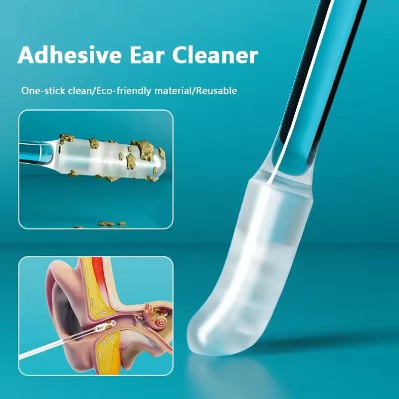 24Pcs Disposable Silicone EarWax Remover sticky ear pick For Kids Olders Adult Ear Cleaner Reusable Adhesive Earpick