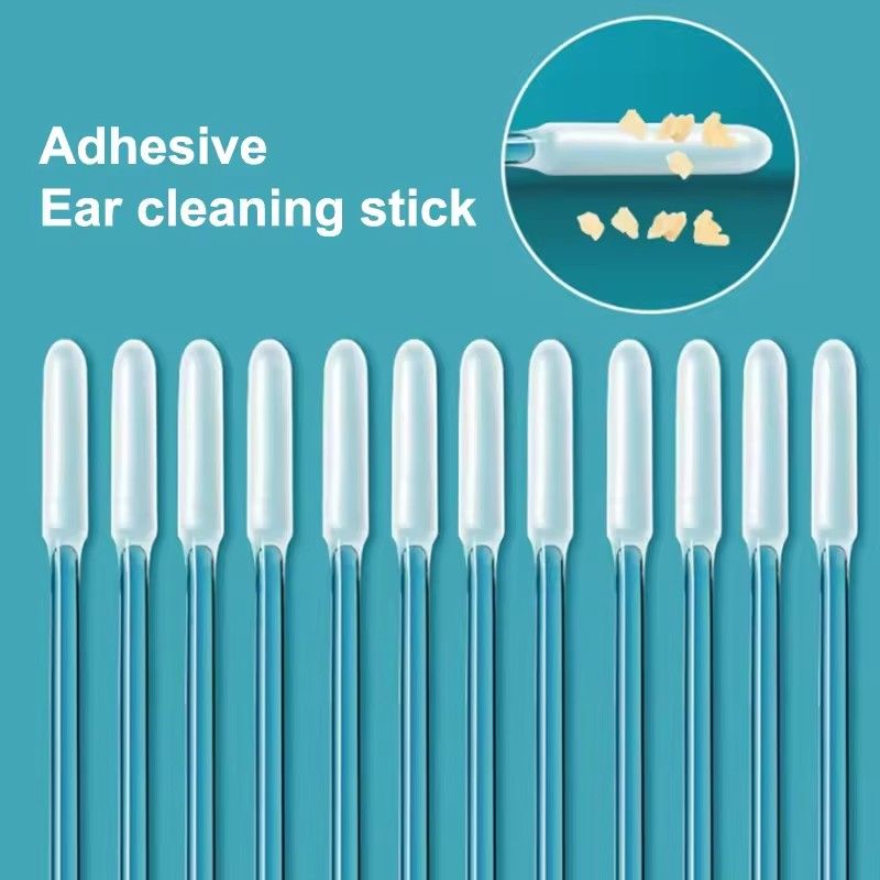 24Pcs Disposable Silicone EarWax Remover sticky ear pick For Kids Olders Adult Ear Cleaner Reusable Adhesive Earpick
