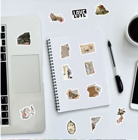 100PCS Vintage Artistic Retro Art Graffiti Stickers for Helmet Bicycle Hand Account Pencil Case Decals