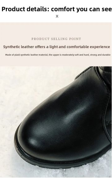 2025 Winter New Fashion Children Princess Boots Waterproof Girls Warm Boots with Bow Kids Snow Boots with Fur Plush