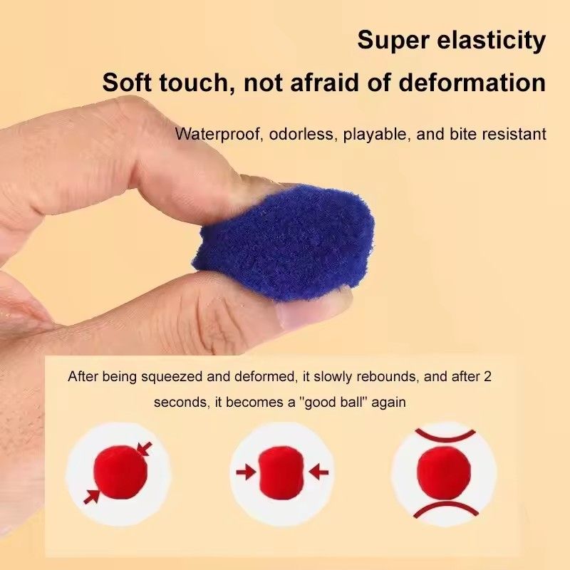 21PCS Toys for Interactive Kittens Plush Ball Shooting Gun Cat Toys Mini Pompoms Launcher Games Pet Accessories Supplies