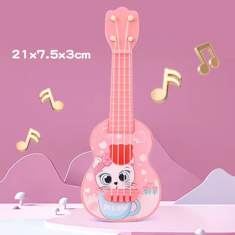Mini Guitar Instrument Can Play Music Simulation Toy Ukulele Kids Guitar Toy Girl Boy Beginners Birthday Gift