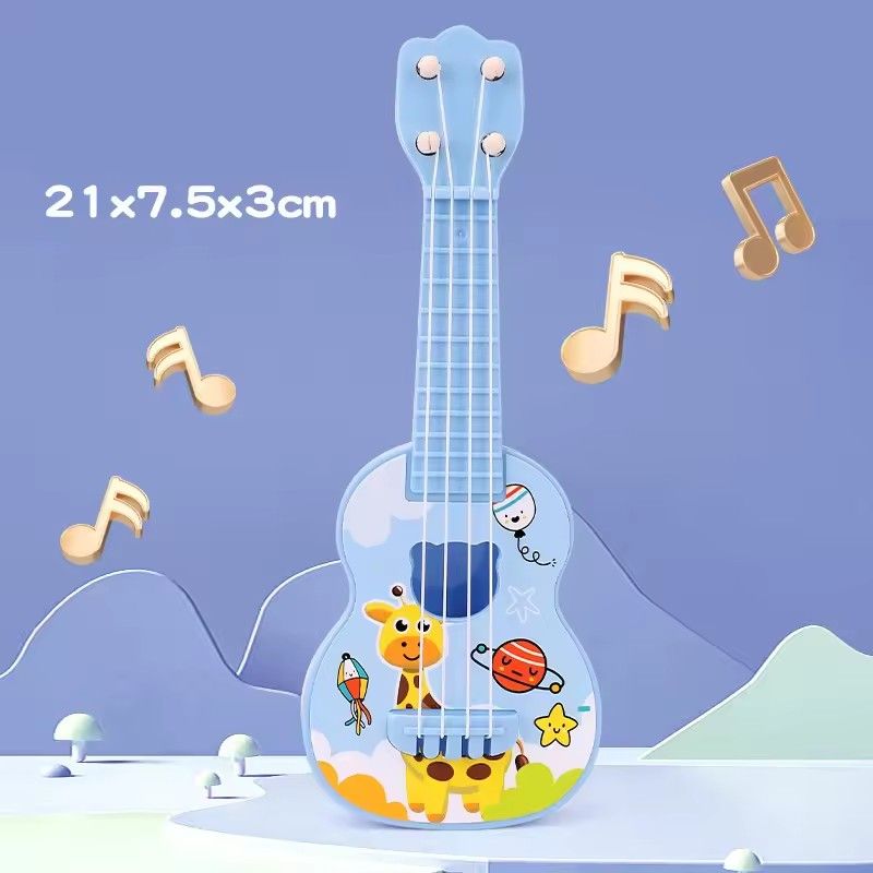 Mini Guitar Instrument Can Play Music Simulation Toy Ukulele Kids Guitar Toy Girl Boy Beginners Birthday Gift