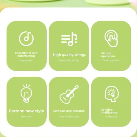 Mini Guitar Instrument Can Play Music Simulation Toy Ukulele Kids Guitar Toy Girl Boy Beginners Birthday Gift