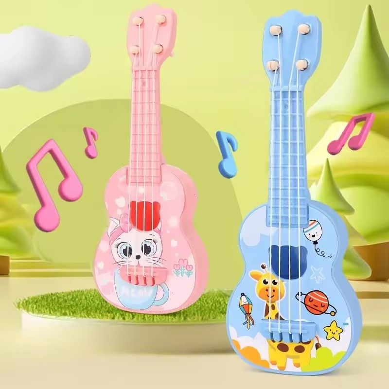 Mini Guitar Instrument Can Play Music Simulation Toy Ukulele Kids Guitar Toy Girl Boy Beginners Birthday Gift