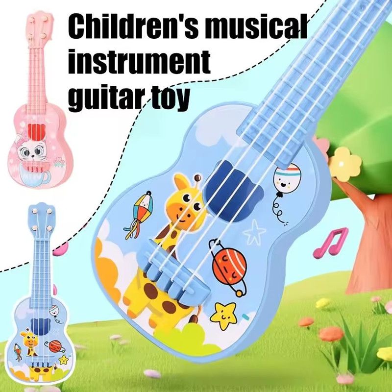 Mini Guitar Instrument Can Play Music Simulation Toy Ukulele Kids Guitar Toy Girl Boy Beginners Birthday Gift