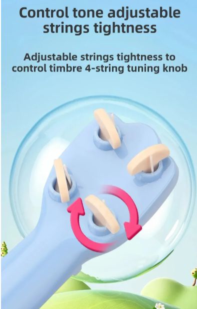 Mini Guitar Instrument Can Play Music Simulation Toy Ukulele Kids Guitar Toy Girl Boy Beginners Birthday Gift