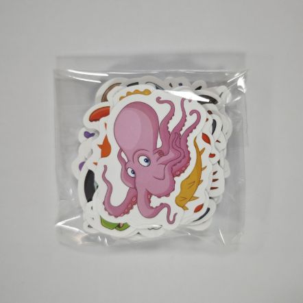 50PCS Cute Marine Animal Stickers Cartoon Skateboard Notebook Bottles DIY Children's Toys Decoration Gift Stickers