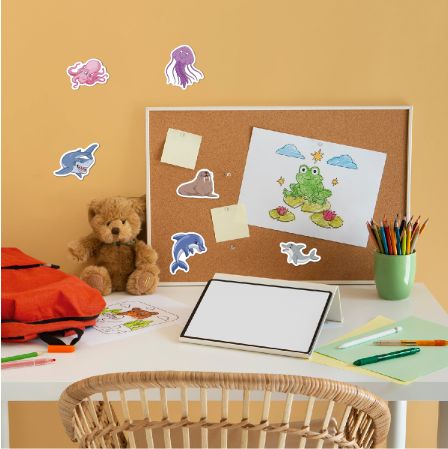 50PCS Cute Marine Animal Stickers Cartoon Skateboard Notebook Bottles DIY Children's Toys Decoration Gift Stickers