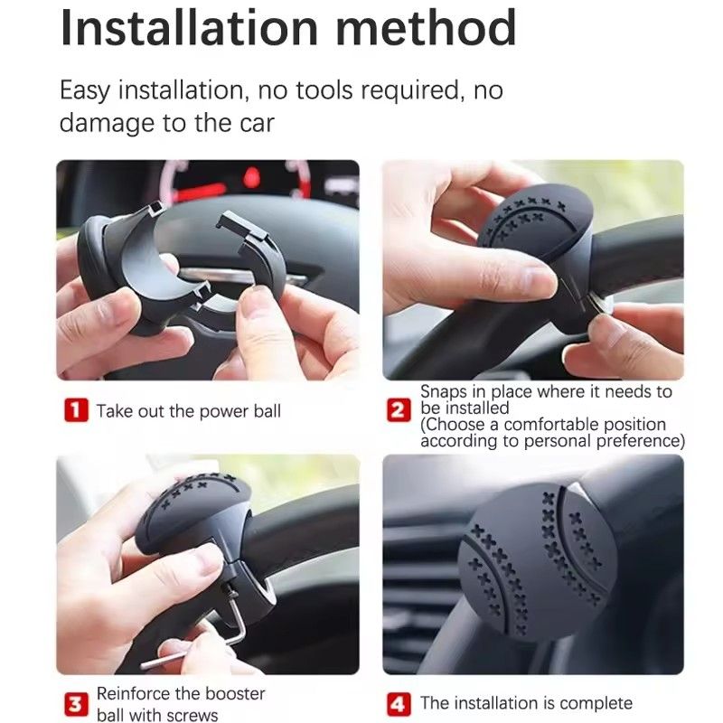 1PC Car Steering Wheel Booster 360 Degree Rotation Steering Wheel Knob Ball Labor-saving One Hand Steering Booster C-731