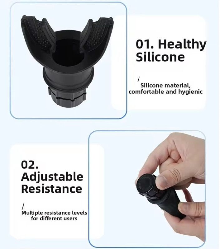 1PC Silicone Respiratory Trainer Lung Ventilator Fitness Equipment High-altitude Respiratory Training Tools for Exercise