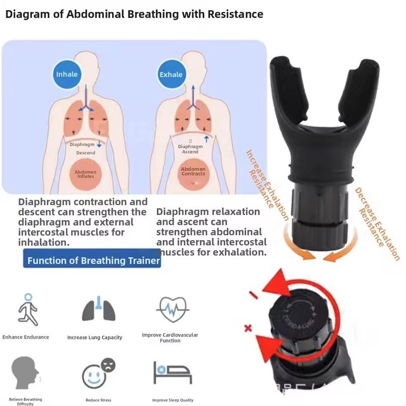 1PC Silicone Respiratory Trainer Lung Ventilator Fitness Equipment High-altitude Respiratory Training Tools for Exercise