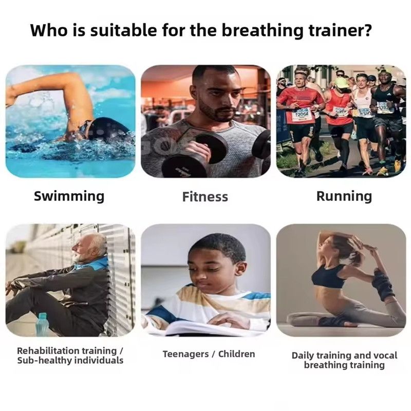 1PC Silicone Respiratory Trainer Lung Ventilator Fitness Equipment High-altitude Respiratory Training Tools for Exercise