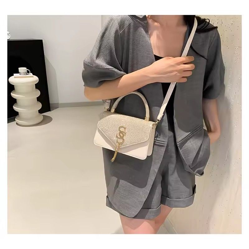 1PC Glitter Gold Silver Rhinestone Clutch; Luxury Evening Bag; High-Quality Shoulder Crossbody Handbag for Women