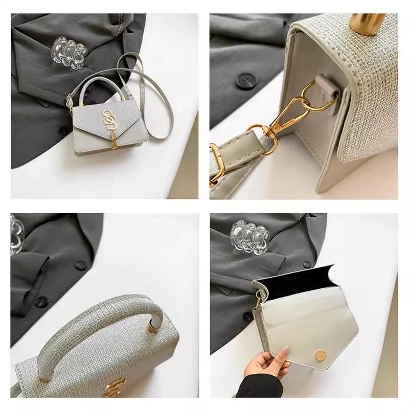 1PC Glitter Gold Silver Rhinestone Clutch; Luxury Evening Bag; High-Quality Shoulder Crossbody Handbag for Women