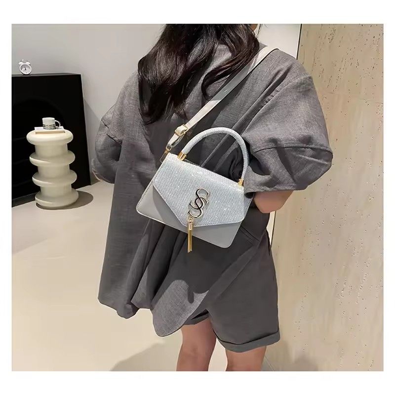 1PC Glitter Gold Silver Rhinestone Clutch; Luxury Evening Bag; High-Quality Shoulder Crossbody Handbag for Women