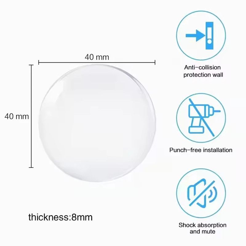 6PCS Door Stopper Handle Bumpers Silicone Self Adhesive Mute Anti-Shock Protection Porte Pad Home Decoration Wall Protection