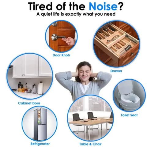 6PCS Door Stopper Handle Bumpers Silicone Self Adhesive Mute Anti-Shock Protection Porte Pad Home Decoration Wall Protection