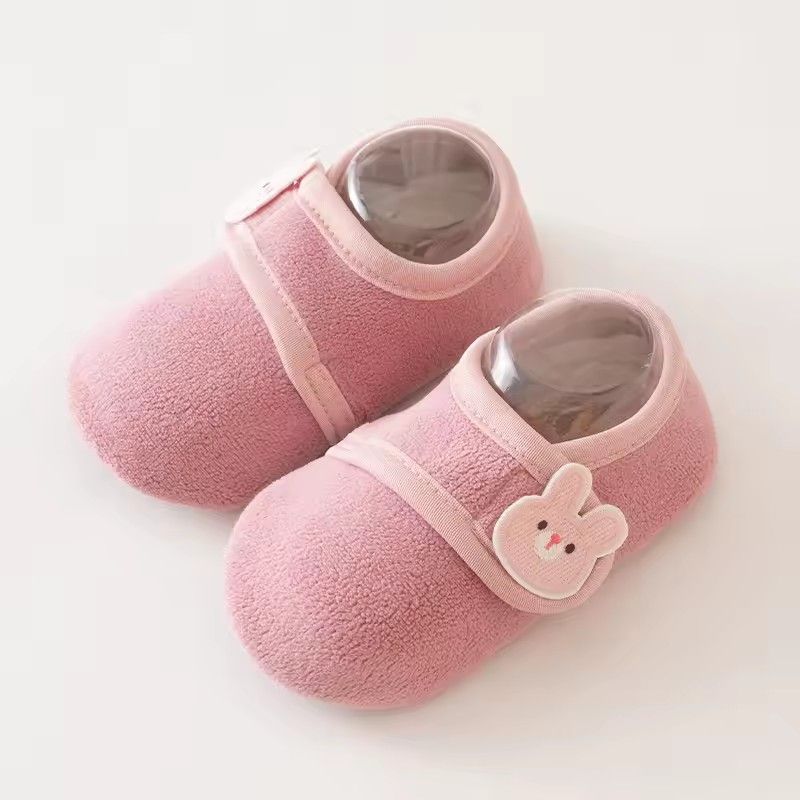 Cartoon Bears Baby Floor Socks Kids Plush Slippers Toddler Warm Shoes Children Soft Non-slip Prewalkers Indoor Home Slippers
