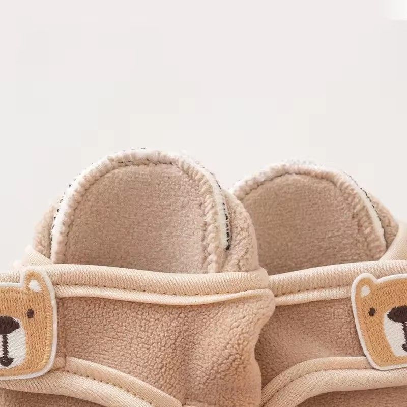 Cartoon Bears Baby Floor Socks Kids Plush Slippers Toddler Warm Shoes Children Soft Non-slip Prewalkers Indoor Home Slippers