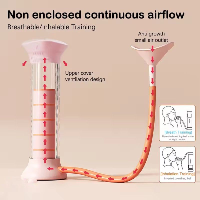 1PC Adjustable Diaphragm Breathing Dumbbell Trainer With Counter Abdominal Muscle Trainer Deep Breathing Exercise Lung Capacity