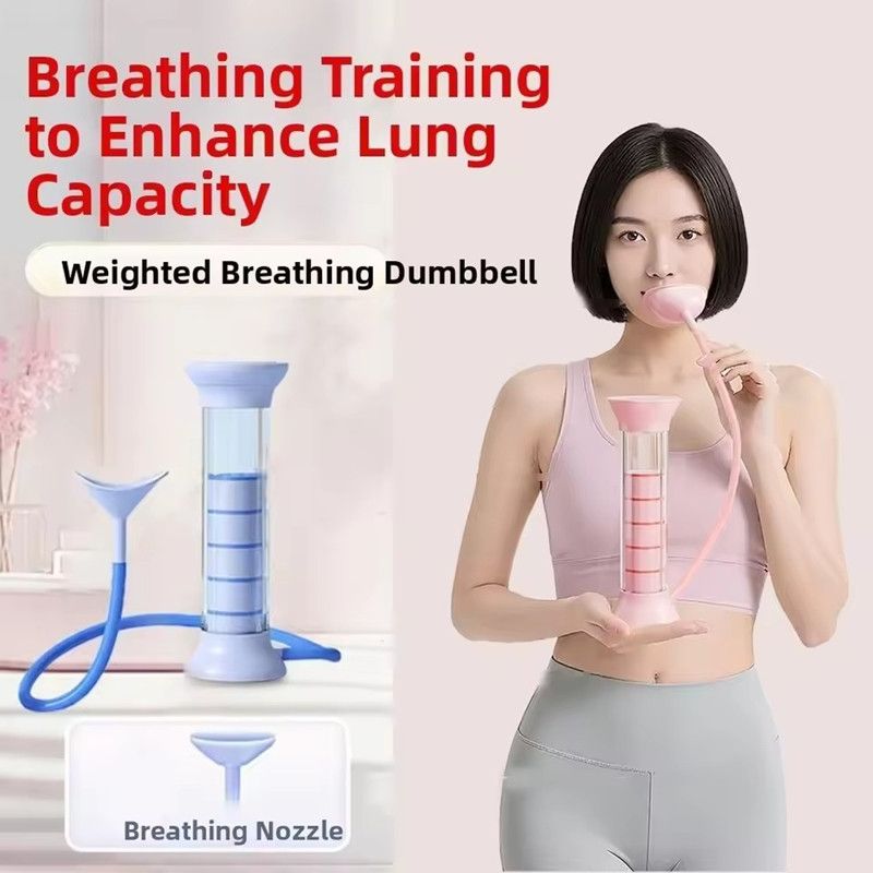 1PC Adjustable Diaphragm Breathing Dumbbell Trainer With Counter Abdominal Muscle Trainer Deep Breathing Exercise Lung Capacity