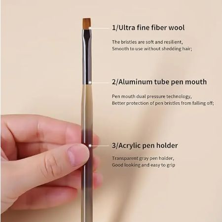 9Pcs UV Gel Nail Art Brush Acrylic Drawing Painting French Line/Flower Pen Nails Tip Gradient Build Light Therapy Manicure Brush