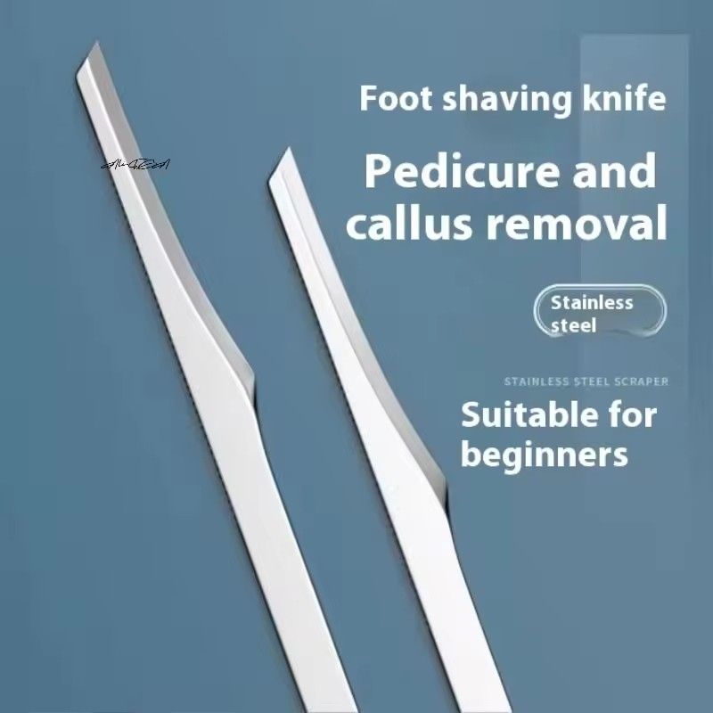2PCS Pedicure Knife Tools Kits Professional Stainless Steel Foot Scrubber Dead Skin Remover Foot Scraper Knife Foot Care Tool