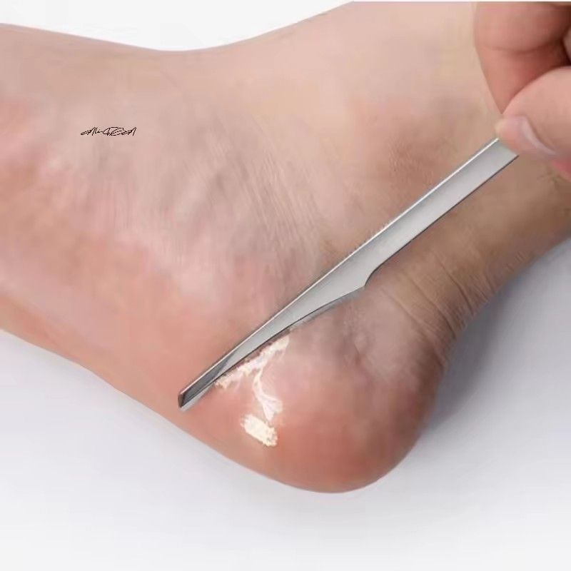 2PCS Pedicure Knife Tools Kits Professional Stainless Steel Foot Scrubber Dead Skin Remover Foot Scraper Knife Foot Care Tool