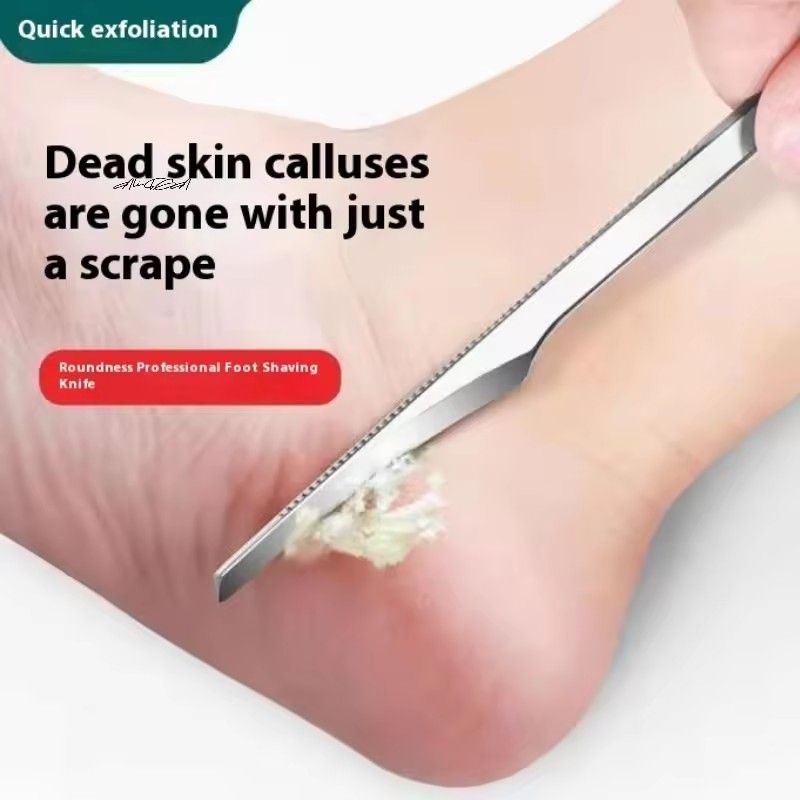 2PCS Pedicure Knife Tools Kits Professional Stainless Steel Foot Scrubber Dead Skin Remover Foot Scraper Knife Foot Care Tool