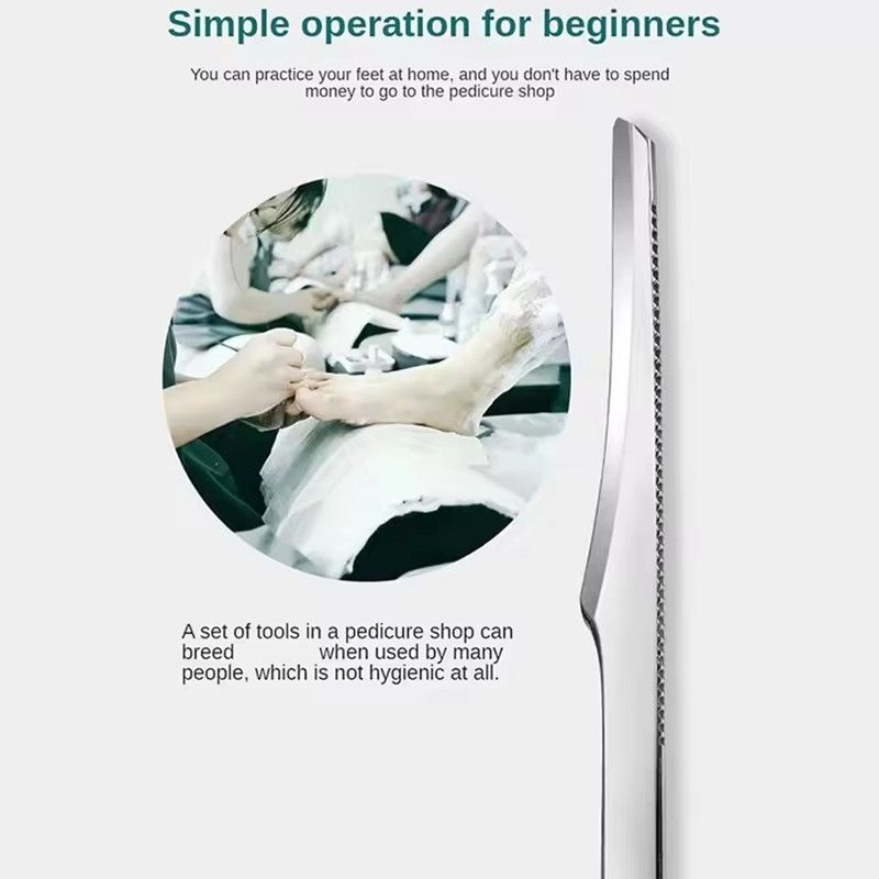 2PCS Pedicure Knife Tools Kits Professional Stainless Steel Foot Scrubber Dead Skin Remover Foot Scraper Knife Foot Care Tool