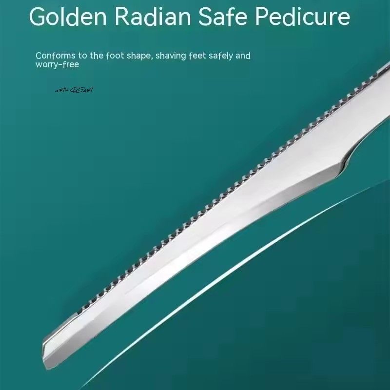 2PCS Pedicure Knife Tools Kits Professional Stainless Steel Foot Scrubber Dead Skin Remover Foot Scraper Knife Foot Care Tool