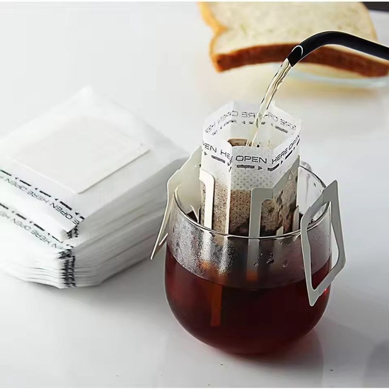 50PCS Coffee Filter Paper Bags Disposable Hanging Ear Espresso Coffee Accessories Biodegradable Home Use Drip Coffee Bag