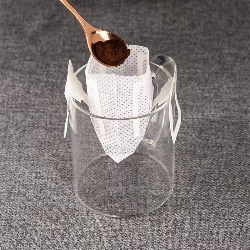 50PCS Coffee Filter Paper Bags Disposable Hanging Ear Espresso Coffee Accessories Biodegradable Home Use Drip Coffee Bag