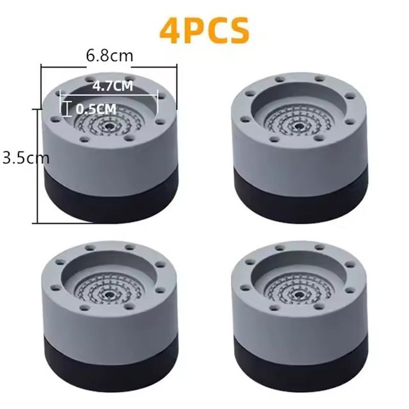 4PCS Anti Pads Washer Feet Pad Universal Washing Machine Anti-Skid Roller Kit Furniture Lifting Foot Base Washer Stand