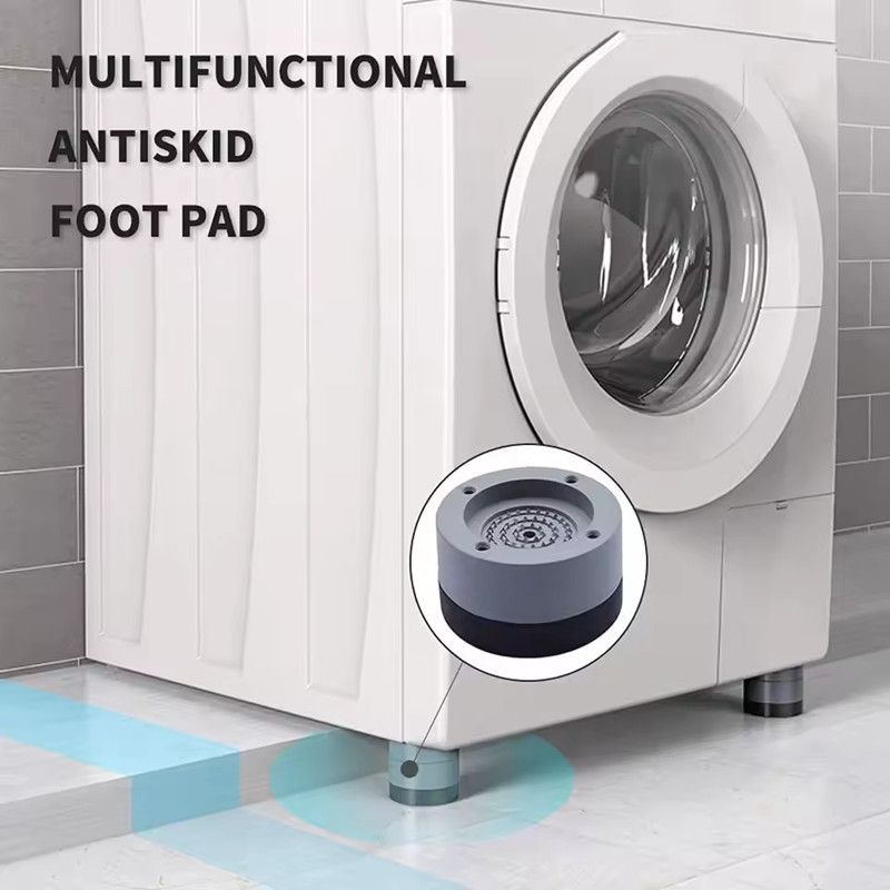 4PCS Anti Pads Washer Feet Pad Universal Washing Machine Anti-Skid Roller Kit Furniture Lifting Foot Base Washer Stand