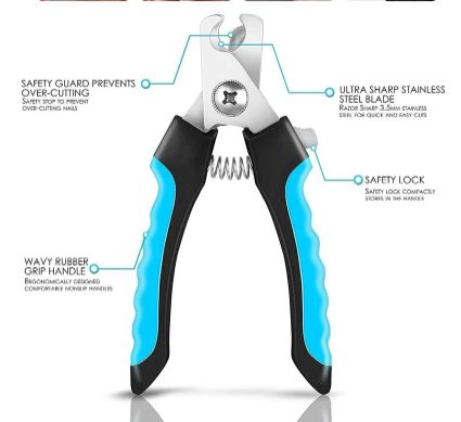 Pet Nail Clippers for Large Dog Nail Trimmer Stainless Steel Scissor Multifunctional Nail Cutter Cat Claw Care Grooming Supplies
