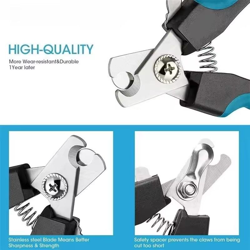 Pet Nail Clippers for Large Dog Nail Trimmer Stainless Steel Scissor Multifunctional Nail Cutter Cat Claw Care Grooming Supplies