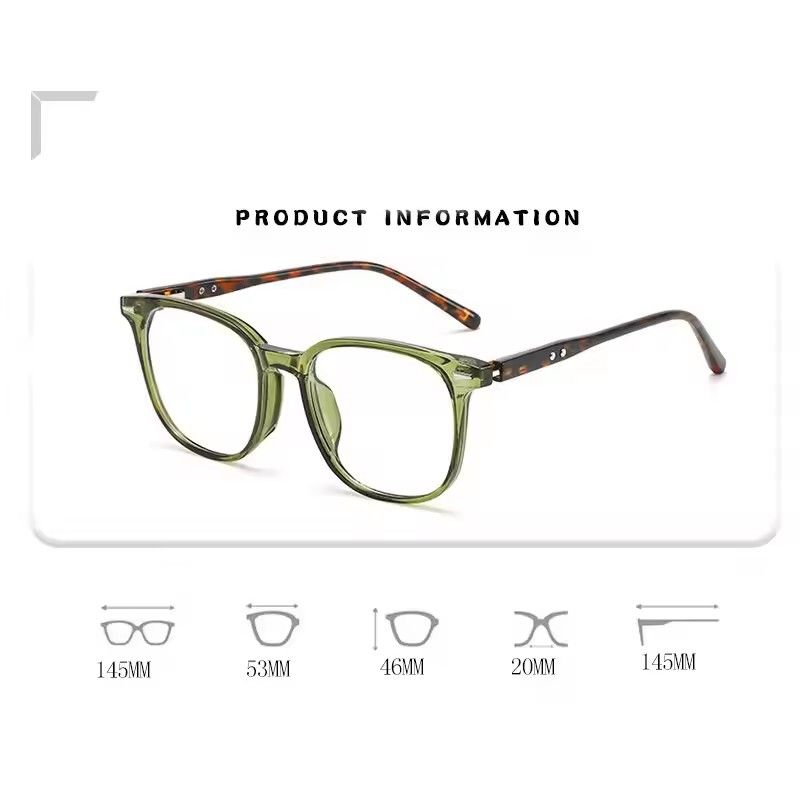 1PC Retro High-definition Anti Blue Light Glasses for Women, Ultra Light Round Frame Flat Lens, Comfortable Full Frame Glasses