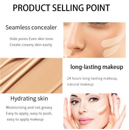 Face Foundation Cream Oil-Control Matte BB Cream Waterproof Long Lasting Concealer Full Coverage Matte Base Professional Makeup view 4