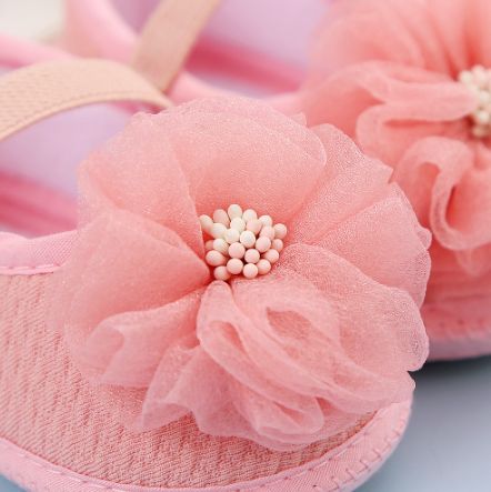 Infant Baby Girls Flower Flats Dress Shoes Cute Non-Slip Princess Party Shoes for Newborns Toddlers Soft Sole First Walkers