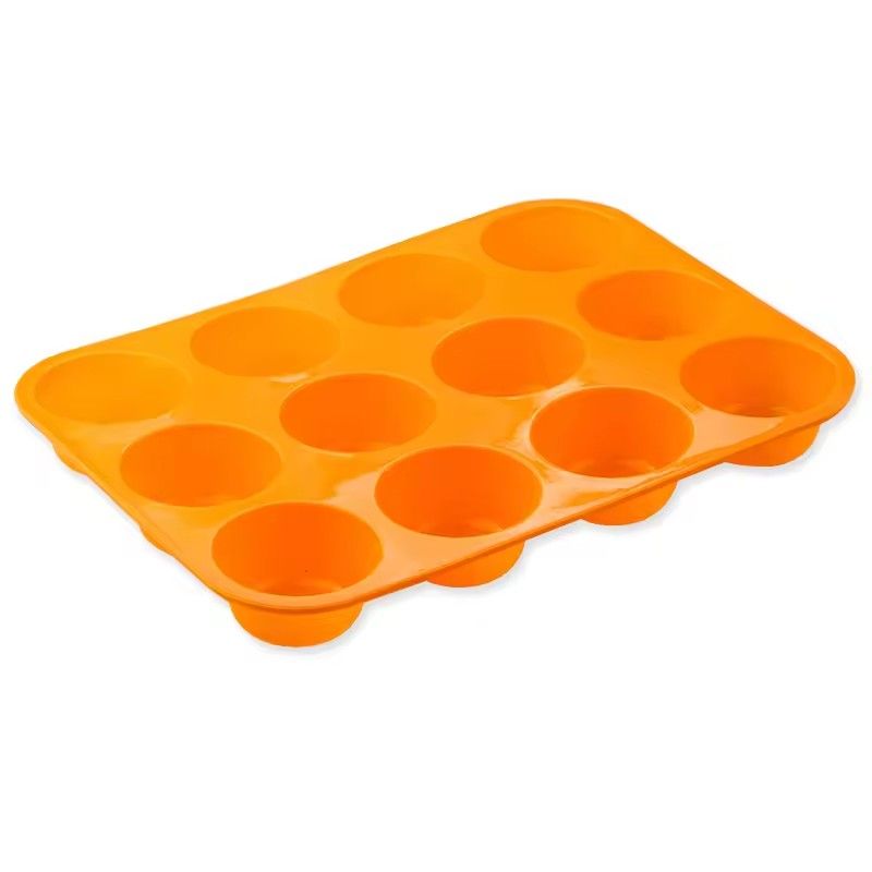 1PC Round 12 Holes Cupcakes Mold Non Stick DIY Baking Mold Silicone Soap Chocolate Muffin Baking Pan Kitchen Tools