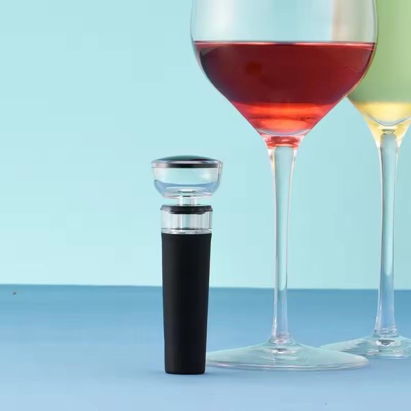 1PC Wine Preservation Plug Preserver Corks Vacuum Bottle Stopper Pump Black Silicone Manual Pull Type Home Kitchen Bar Tools