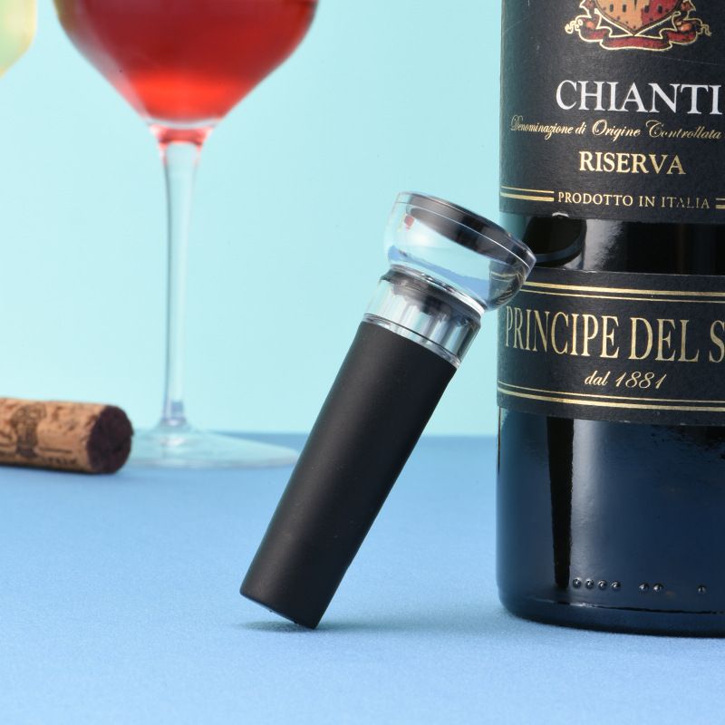 1PC Wine Preservation Plug Preserver Corks Vacuum Bottle Stopper Pump Black Silicone Manual Pull Type Home Kitchen Bar Tools