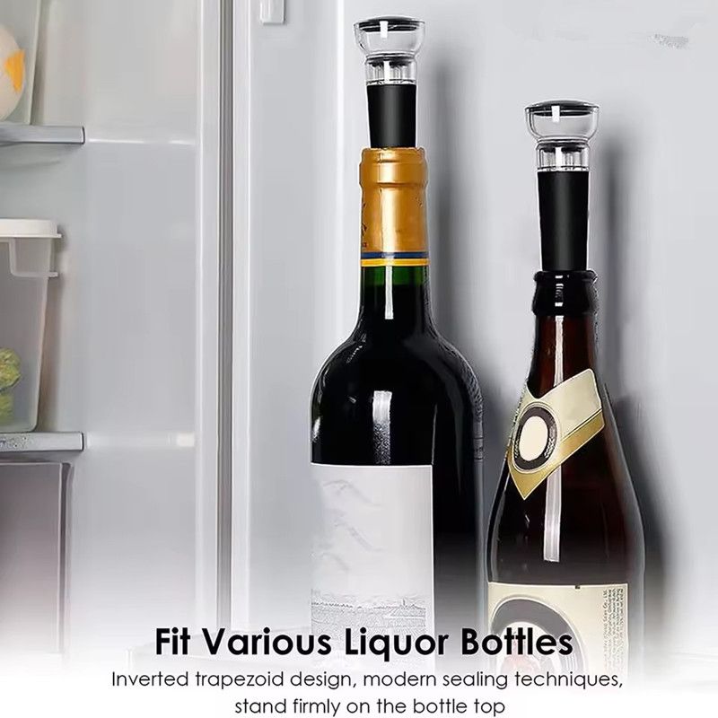 1PC Wine Preservation Plug Preserver Corks Vacuum Bottle Stopper Pump Black Silicone Manual Pull Type Home Kitchen Bar Tools