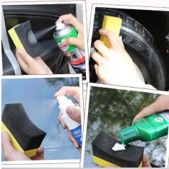 5PCS Car Wheel Cleaning Sponge Tire Wash Wiper Applicator Sponge Applicator Pads Tire Wash Cleaning Tool Car Cleaning Brush